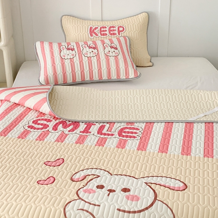 91家纺网 家纺一手货源 找家纺 昔可家纺2023新款大版卡通乳胶凉席第二批 拼接兔