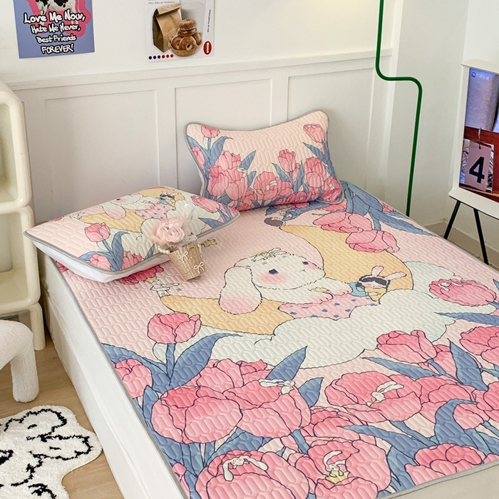 91家纺网 家纺一手货源 找家纺 昔可家纺2023新款大版卡通乳胶凉席第二批 夏眠