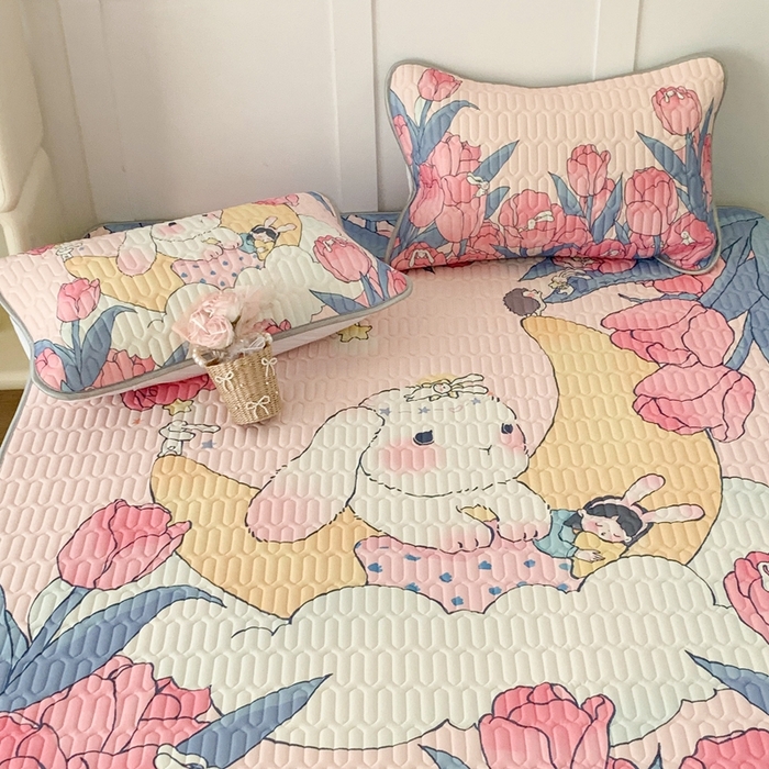 91家纺网 家纺一手货源 找家纺 昔可家纺2023新款大版卡通乳胶凉席第二批 夏眠