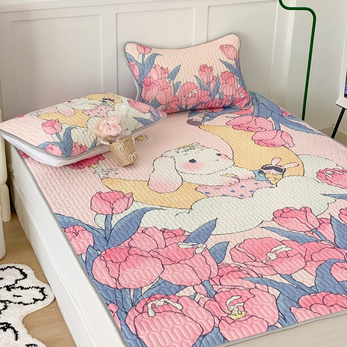 91家纺网 家纺一手货源 找家纺 昔可家纺2023新款大版卡通乳胶凉席第二批 夏眠