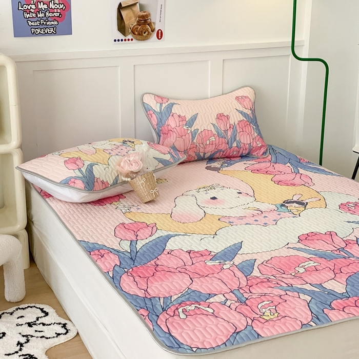 91家纺网 家纺一手货源 找家纺 昔可家纺2023新款大版卡通乳胶凉席第二批 夏眠