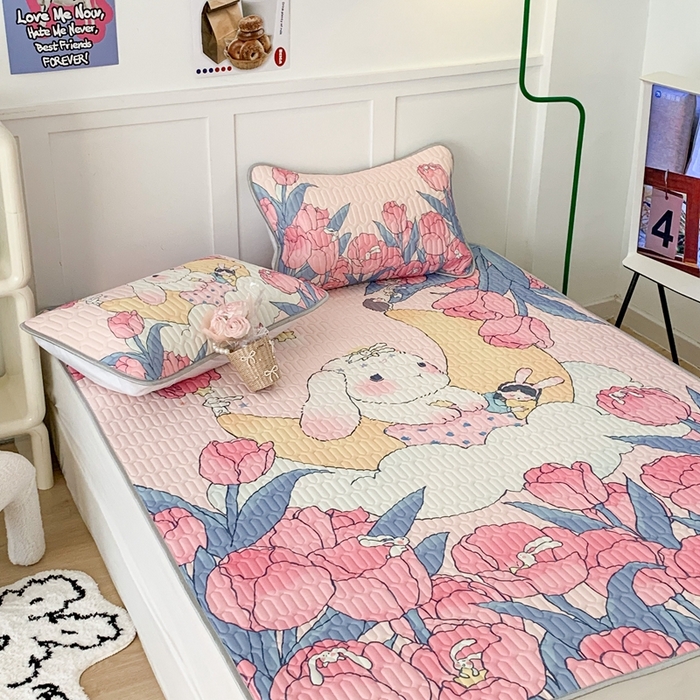 91家纺网 家纺一手货源 找家纺 昔可家纺2023新款大版卡通乳胶凉席第二批 夏眠