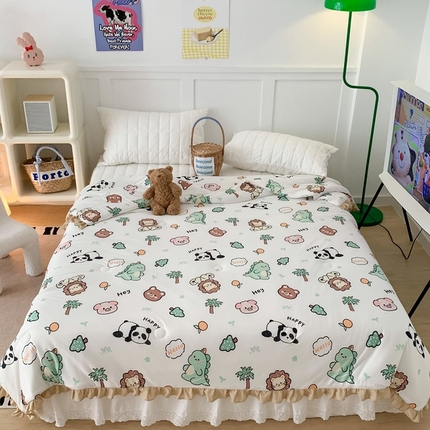 91家纺网 家纺一手货源 找家纺 （总）昔可家纺2023新款花边款云柔针织大豆夏被