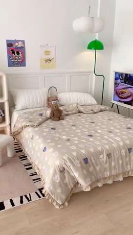 91家纺网 家纺一手货源 找家纺 昔可家纺2023新款花边款云柔针织大豆夏被 爱心小熊