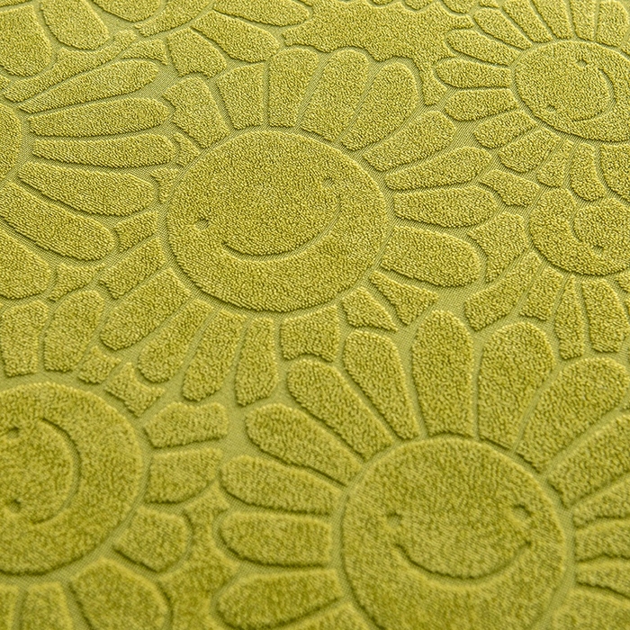 91家纺网 家纺一手货源 找家纺 千彤沙发垫-太阳花--裙边沙发笠系列 亮绿