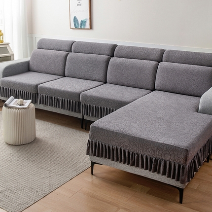 千彤沙发垫-太阳花--裙边沙发笠系列 深灰