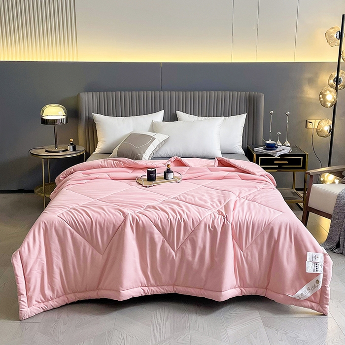 91家纺网 家纺一手货源 找家纺 可机洗柞蚕丝桑蚕丝宽边夏凉被空调被夏季薄被薄款春秋被单人 轻奢玉