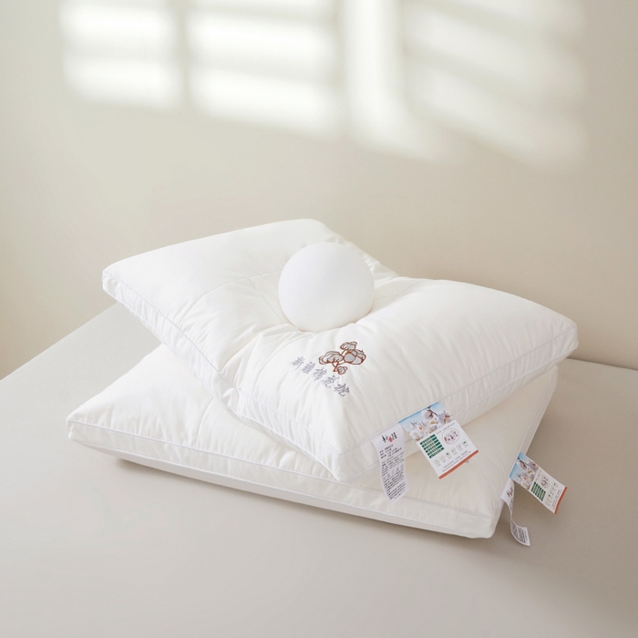 91家纺网 家纺一手货源 找家纺 A类新疆棉花枕万针刺绣全棉酒店立体枕头枕芯母婴级