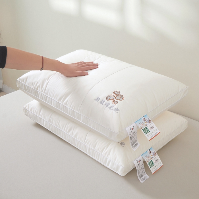 91家纺网 家纺一手货源 找家纺 A类新疆棉花枕万针刺绣全棉酒店立体枕头枕芯母婴级