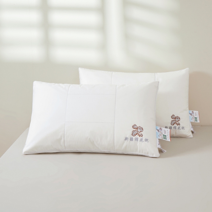 91家纺网 家纺一手货源 找家纺 A类新疆棉花枕万针刺绣全棉酒店立体枕头枕芯母婴级