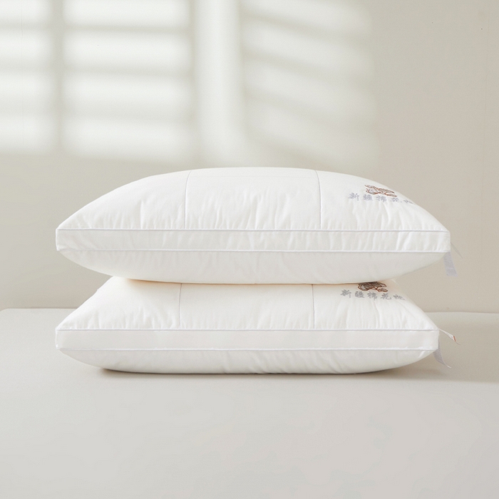 91家纺网 家纺一手货源 找家纺 A类新疆棉花枕万针刺绣全棉酒店立体枕头枕芯母婴级