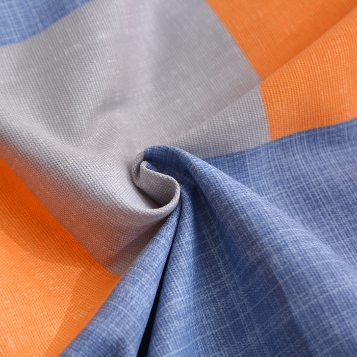 91家纺网 家纺一手货源 找家纺 晶缦2023新款全棉老粗布凉席三件套 蓝橙格