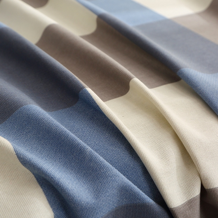 91家纺网 家纺一手货源 找家纺 晶缦2023新款全棉老粗布凉席三件套 蓝大格