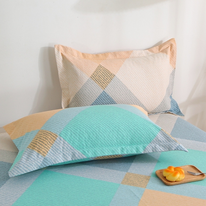 91家纺网 家纺一手货源 找家纺 晶缦2023新款全棉老粗布凉席三件套 菱形格