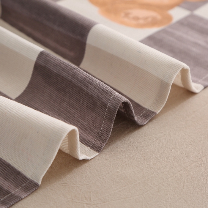 91家纺网 家纺一手货源 找家纺 晶缦2023新款全棉老粗布凉席三件套 棋盘熊