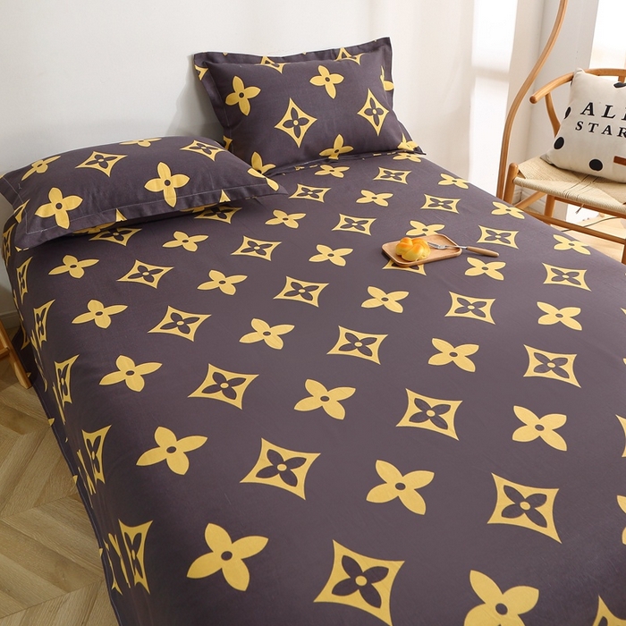 91家纺网 家纺一手货源 找家纺 晶缦2023新款全棉老粗布凉席三件套 四叶草