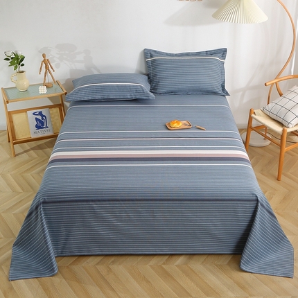 晶缦2023新款全棉老粗布凉席三件套 幽兰之境