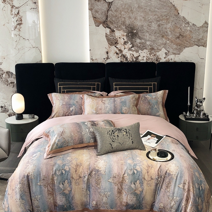 91家纺网 家纺一手货源 找家纺 涞澳家纺 2023新款100支数码印花 茉优