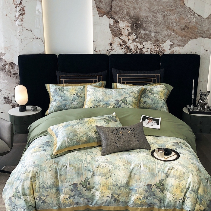 91家纺网 家纺一手货源 找家纺 涞澳家纺 2023新款100支数码印花 树屿