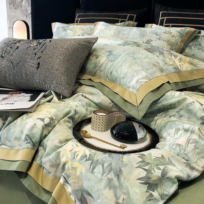 91家纺网 家纺一手货源 找家纺 涞澳家纺 2023新款100支数码印花 树屿