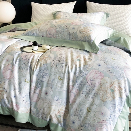 涞澳家纺 2023新款100支数码印花 知夏-蓝