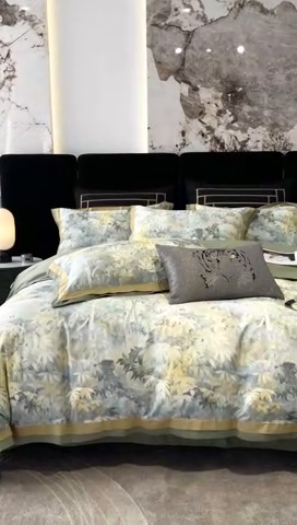 91家纺网 家纺一手货源 找家纺 涞澳家纺 2023新款100支数码印花 树屿