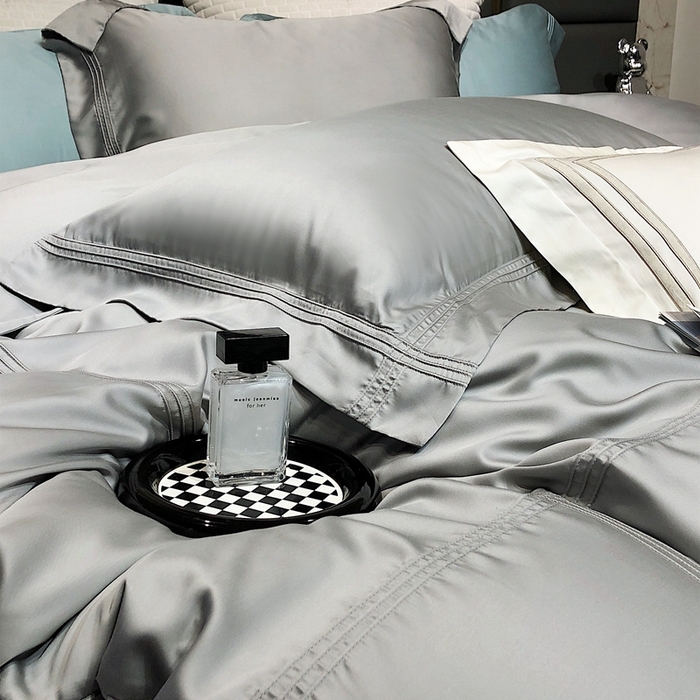 91家纺网 家纺一手货源 找家纺 （总）涞澳 2023 纯色压线天丝-云汐