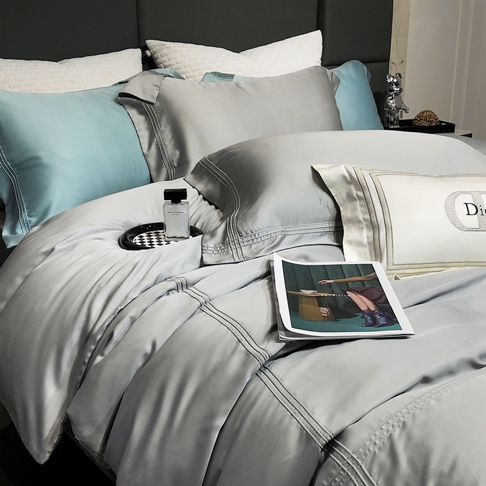 91家纺网 家纺一手货源 找家纺 （总）涞澳 2023 纯色压线天丝-云汐