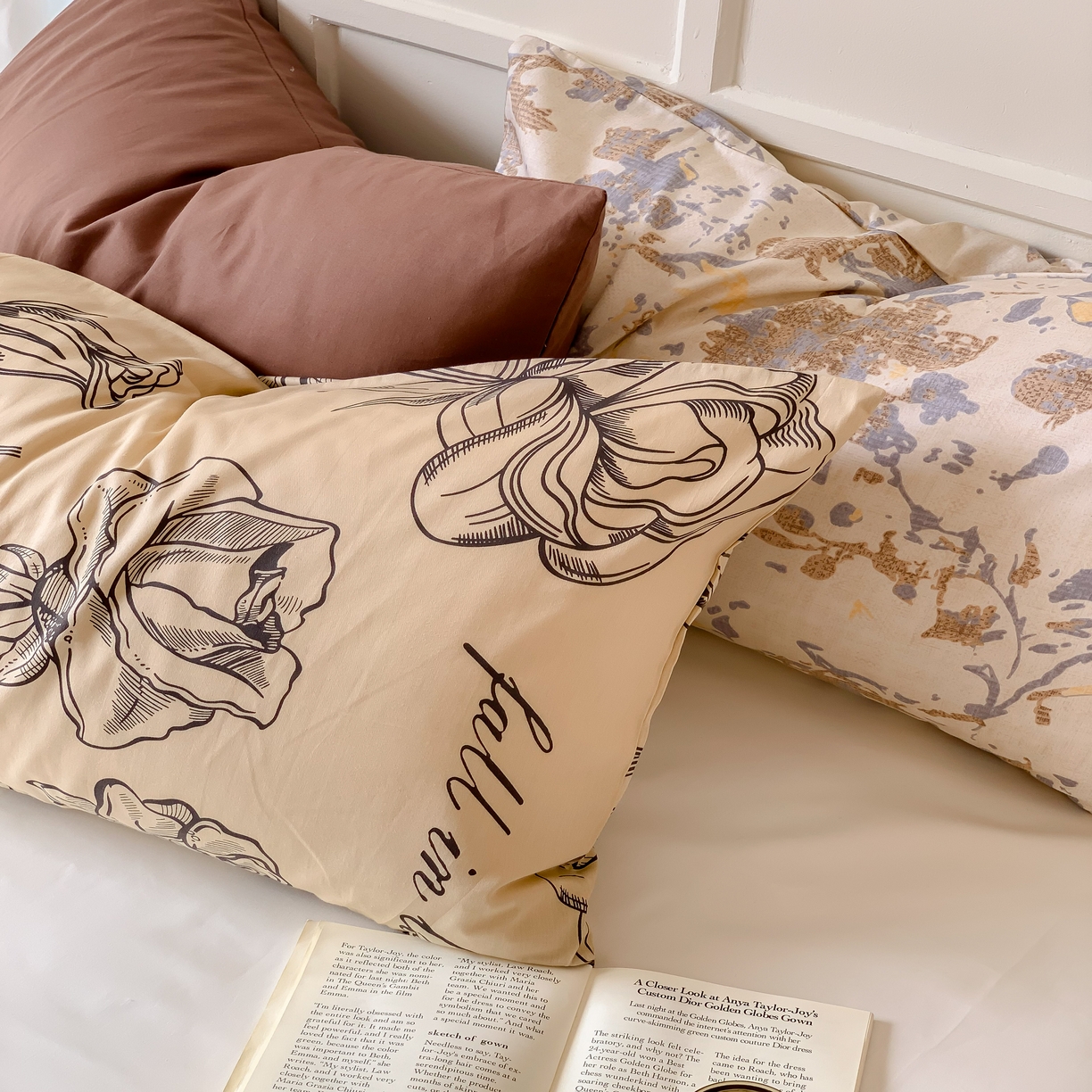 91家纺网 家纺一手货源 找家纺 窝米 全棉水洗棉枕套（纯色类） 摩卡枕套