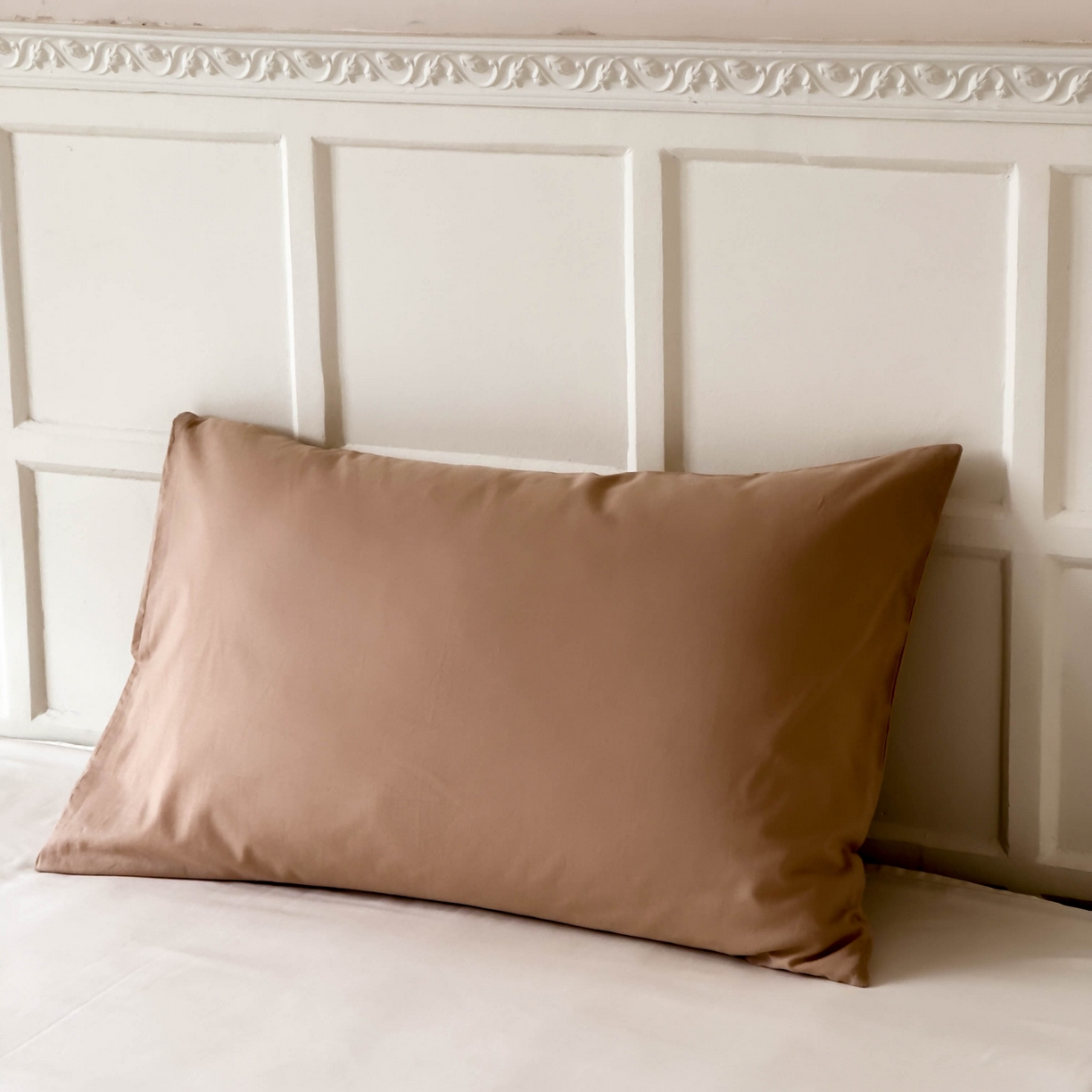 91家纺网 家纺一手货源 找家纺 窝米 全棉水洗棉枕套（纯色类） 奶茶枕套