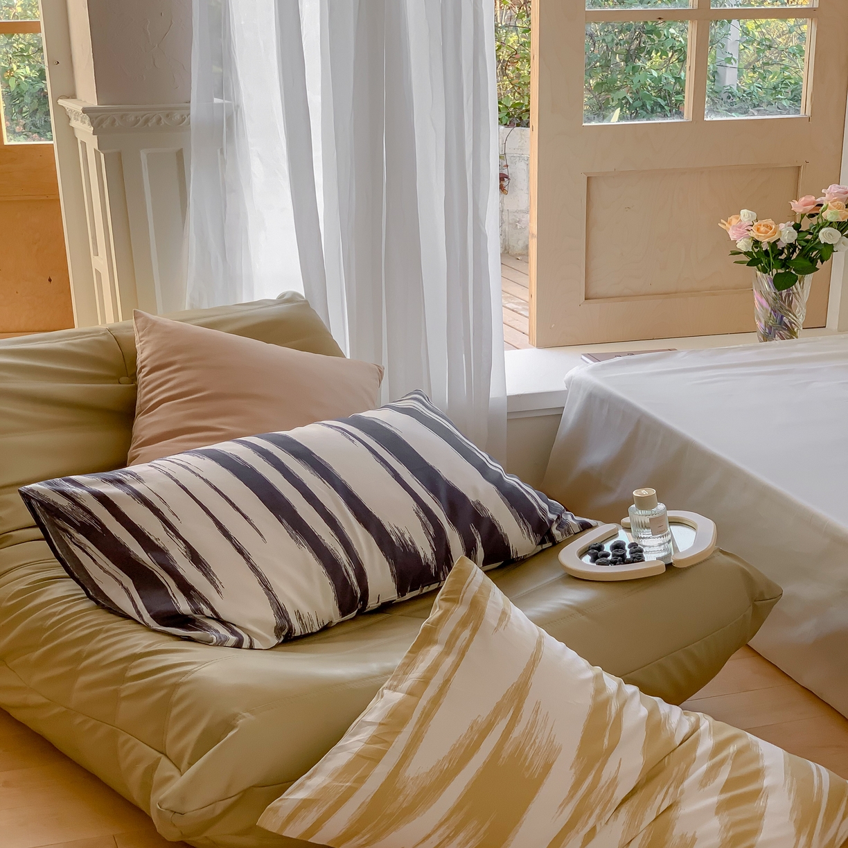 91家纺网 家纺一手货源 找家纺 窝米 全棉水洗棉枕套（纯色类） 奶茶枕套