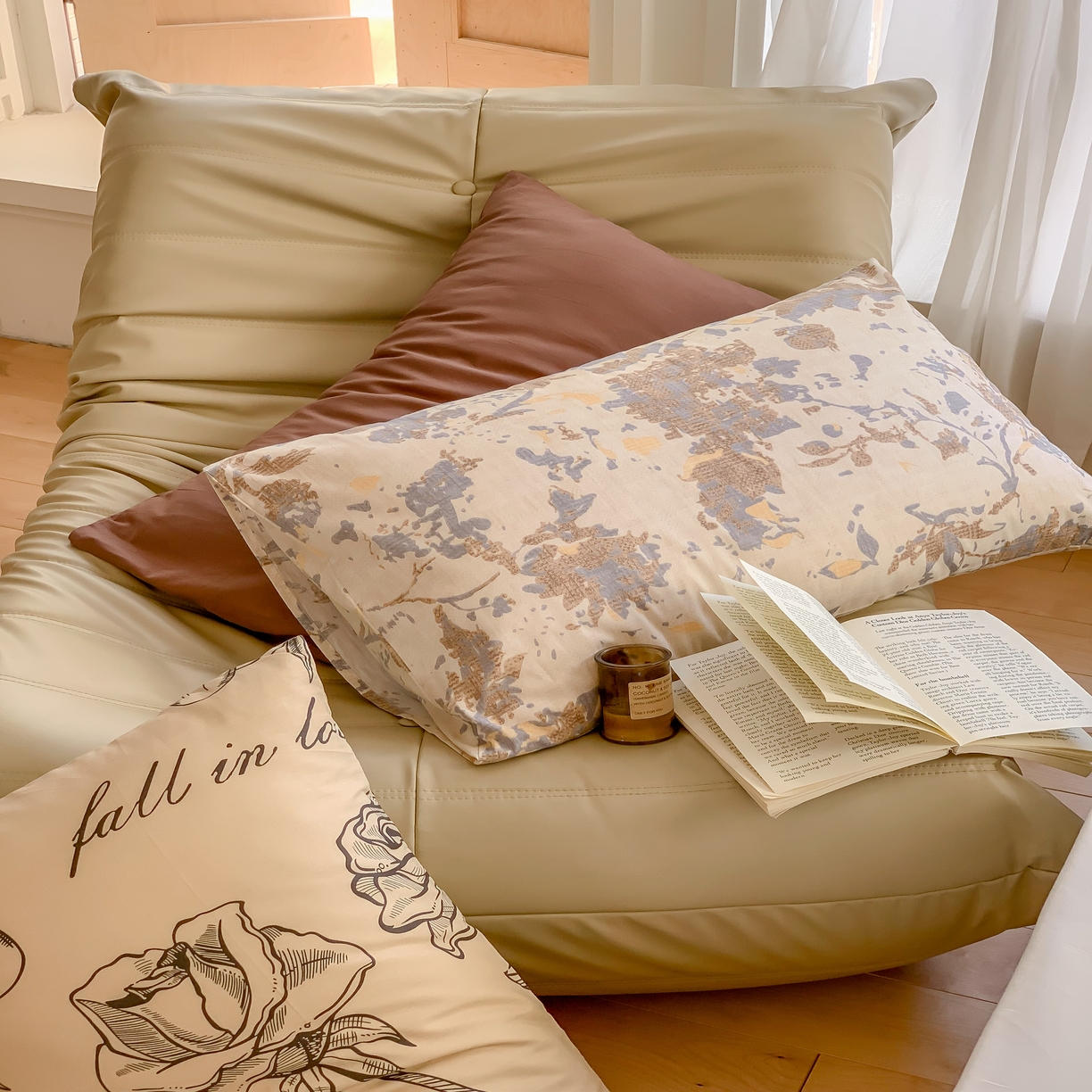 91家纺网 家纺一手货源 找家纺 窝米 全棉斜纹枕套（花卉类） 繁花枕套