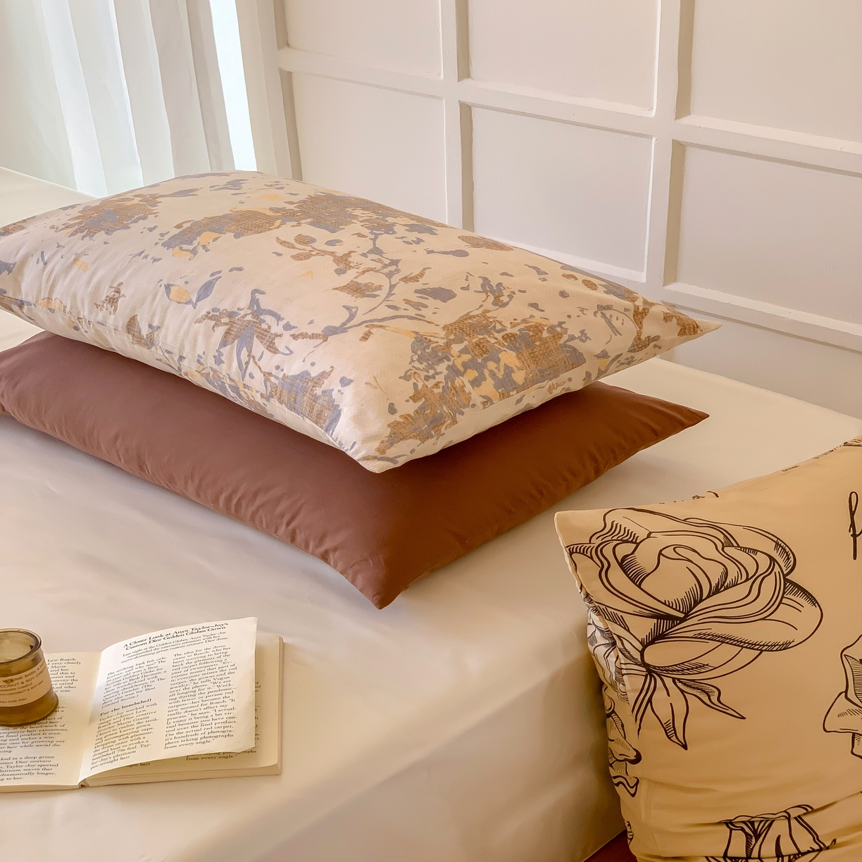 91家纺网 家纺一手货源 找家纺 窝米 全棉斜纹枕套（花卉类） 繁花枕套