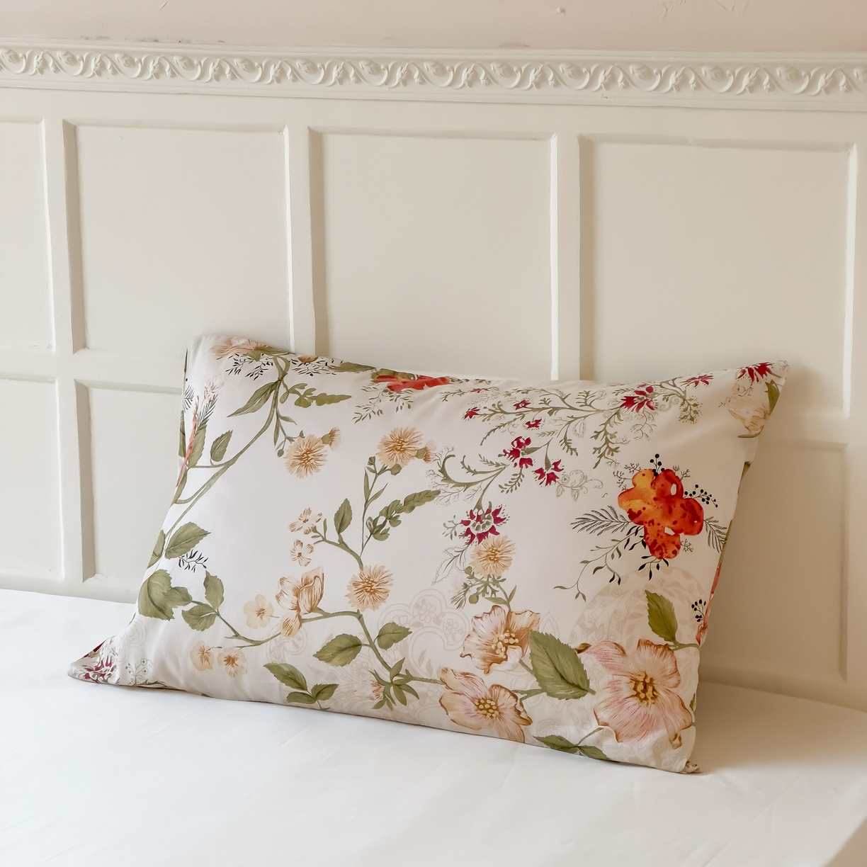 91家纺网 家纺一手货源 找家纺 窝米 全棉斜纹枕套（花卉类） 莫奈花园枕套