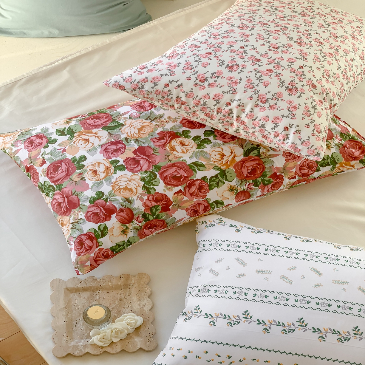 91家纺网 家纺一手货源 找家纺 窝米 全棉斜纹枕套（花卉类） 西西里枕套