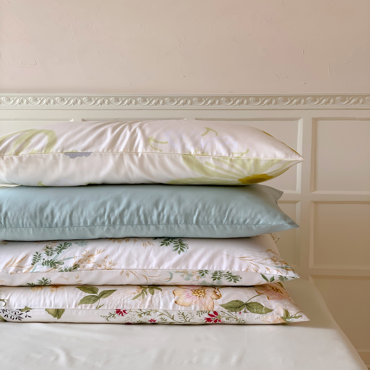 91家纺网 家纺一手货源 找家纺 窝米 全棉斜纹枕套（花卉类） 韵彩黄枕套