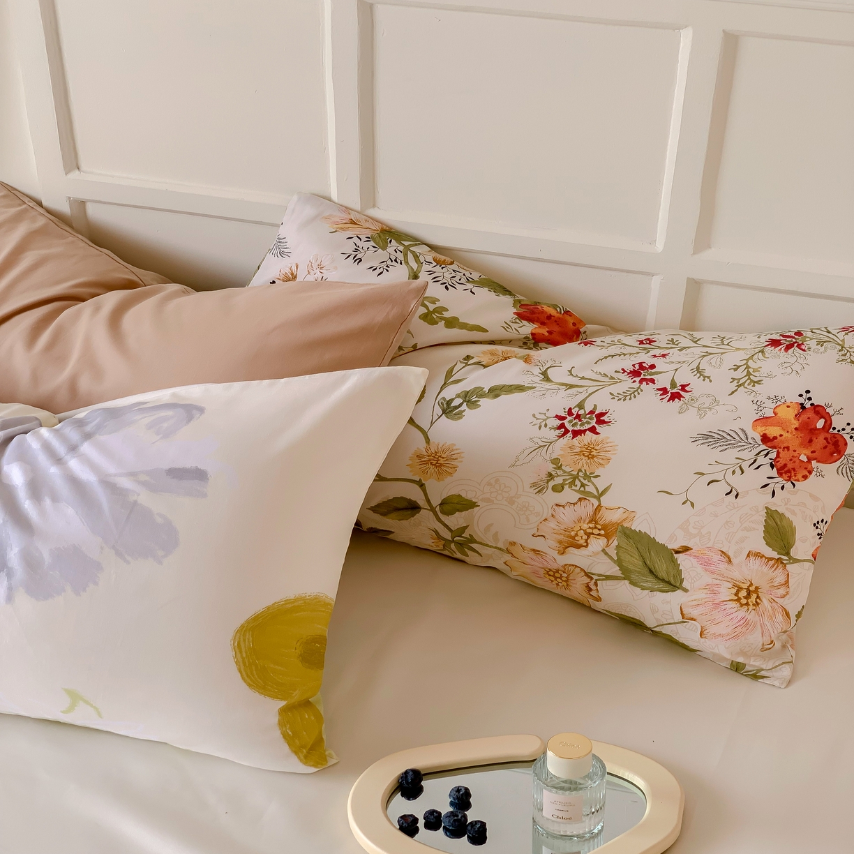 91家纺网 家纺一手货源 找家纺 窝米 全棉斜纹枕套（花卉类） 韵彩黄枕套