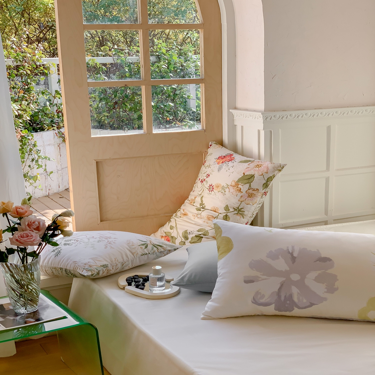 91家纺网 家纺一手货源 找家纺 窝米 全棉斜纹枕套（花卉类） 韵彩黄枕套