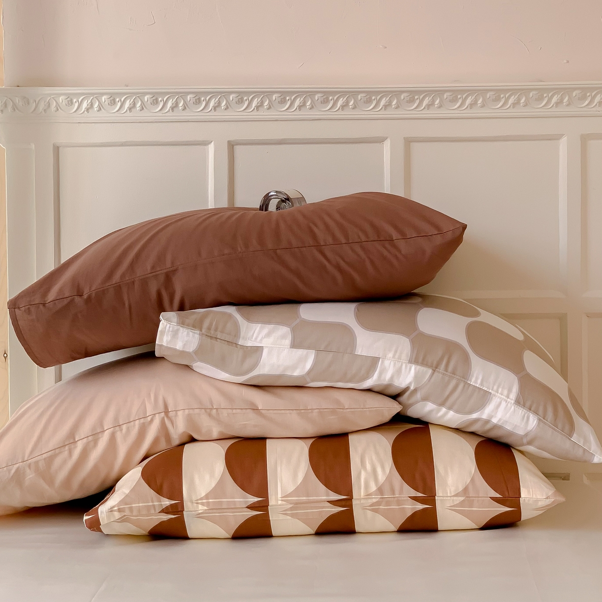 91家纺网 家纺一手货源 找家纺 窝米 全棉斜纹枕套（简约类） 大西洋卡其枕套