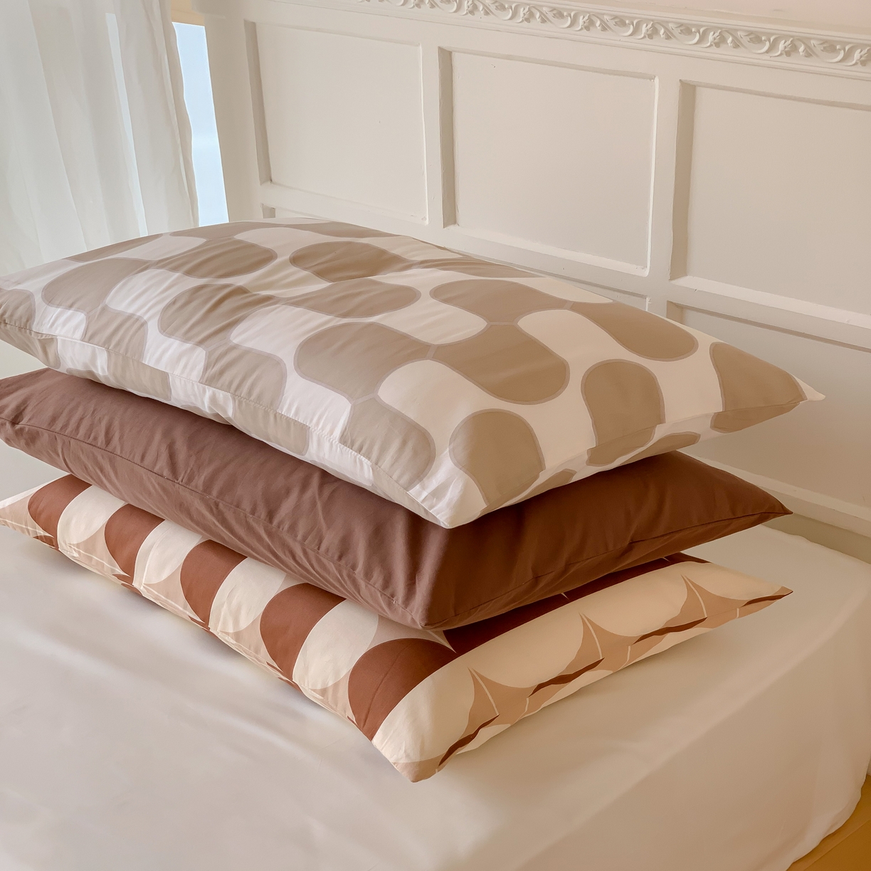 91家纺网 家纺一手货源 找家纺 窝米 全棉斜纹枕套（简约类） 大西洋卡其枕套