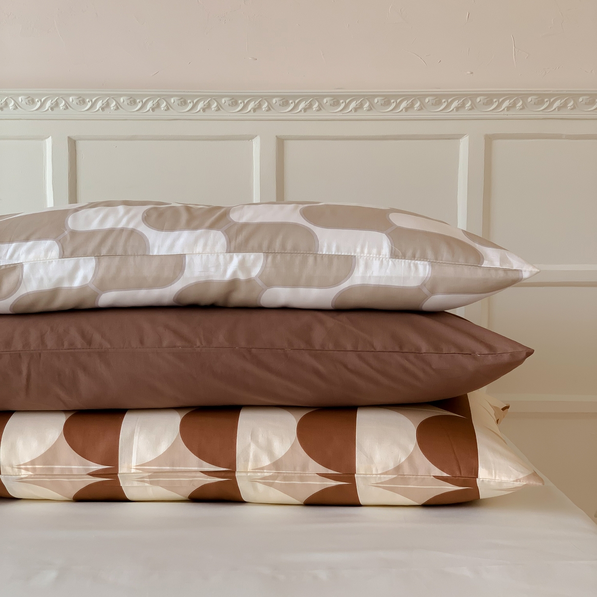 91家纺网 家纺一手货源 找家纺 窝米 全棉斜纹枕套（简约类） 大西洋卡其枕套