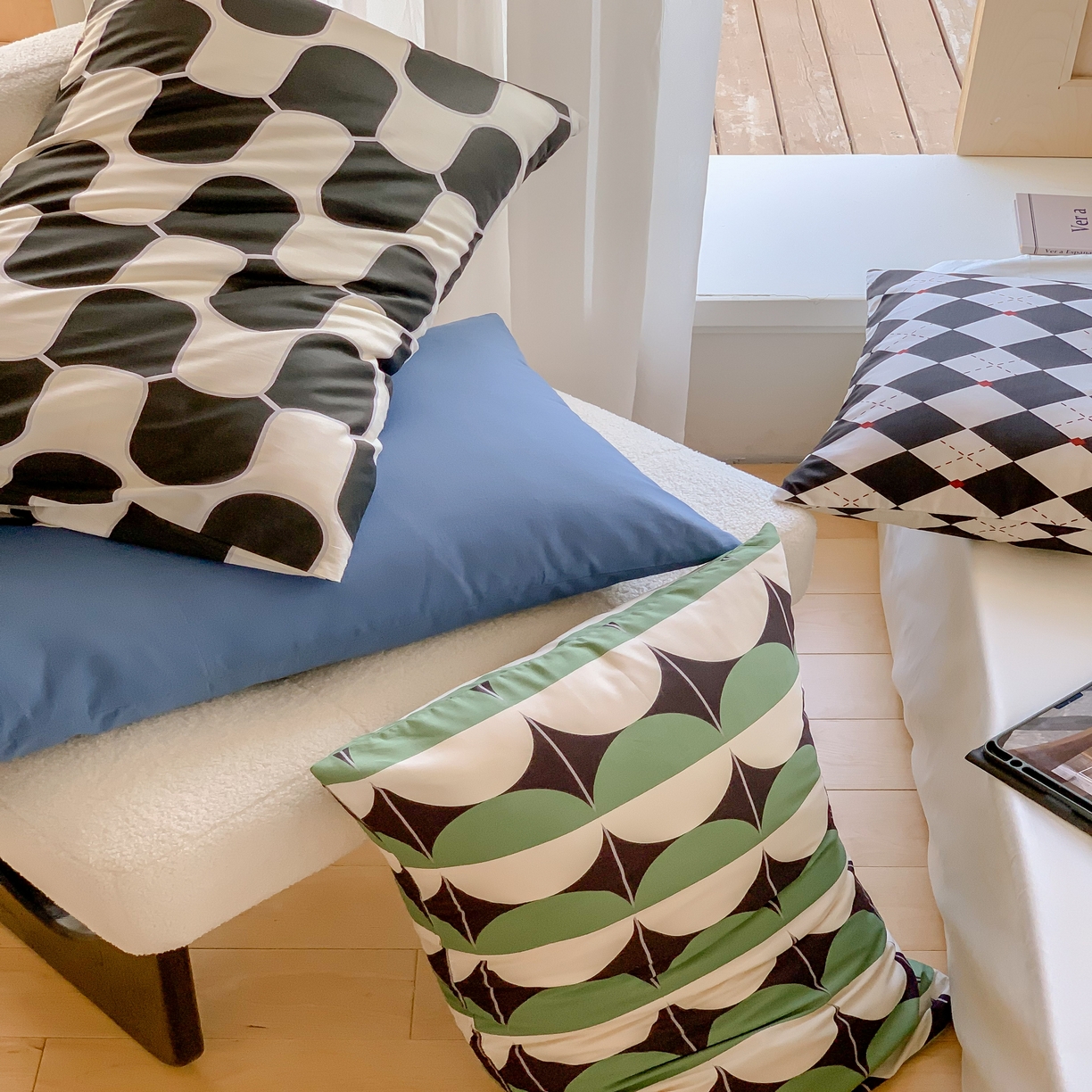 91家纺网 家纺一手货源 找家纺 窝米 全棉斜纹枕套（简约类） 大西洋绿枕套