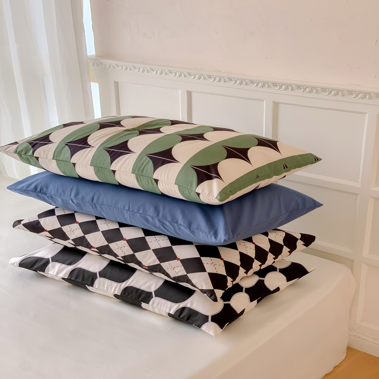 91家纺网 家纺一手货源 找家纺 窝米 全棉斜纹枕套（简约类） 卡门黑枕套