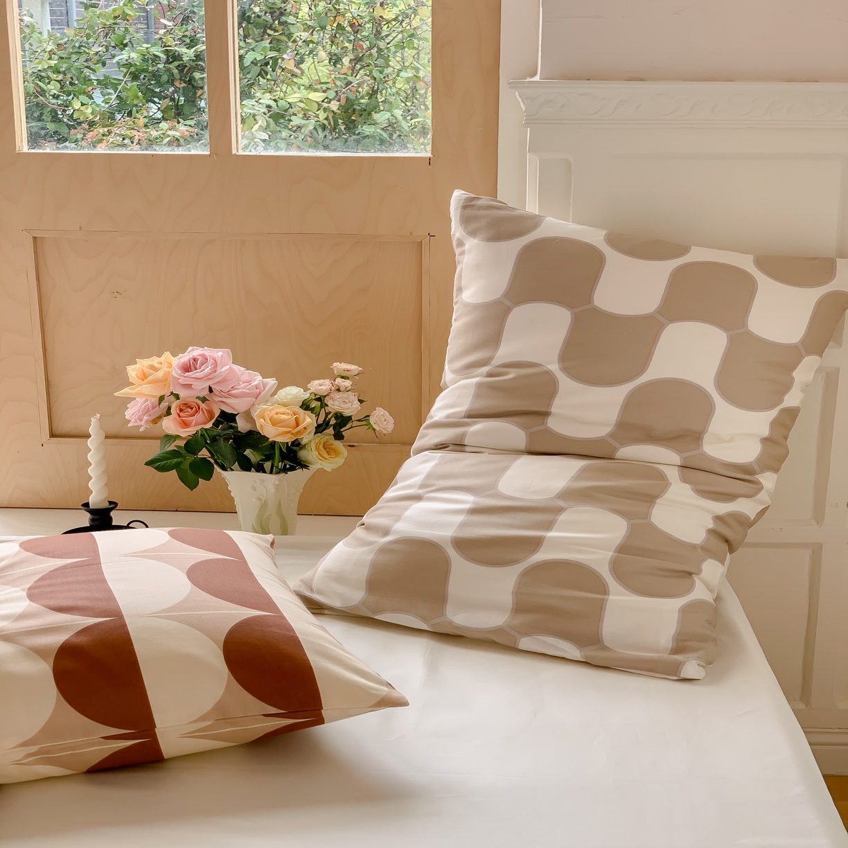 91家纺网 家纺一手货源 找家纺 窝米 全棉斜纹枕套（简约类） 卡门浅驼枕套