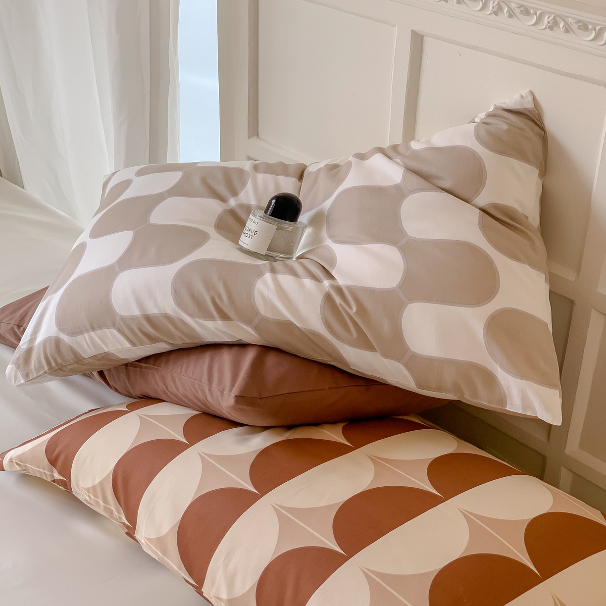 91家纺网 家纺一手货源 找家纺 窝米 全棉斜纹枕套（简约类） 卡门浅驼枕套