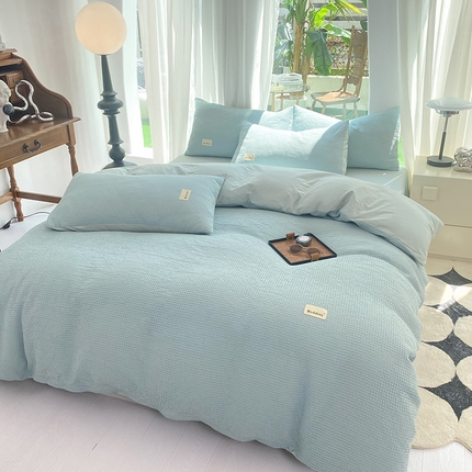 91家纺网 家纺一手货源 找家纺 （总）澳梵家居 2023新品全棉华夫格床单单品