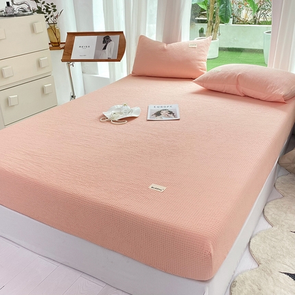 澳梵家居 2023新品全棉华夫格床笠单品 华夫格-粉玉