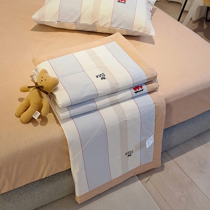 怡家居 2023新款全棉小清新手包边夏被四件套 集美