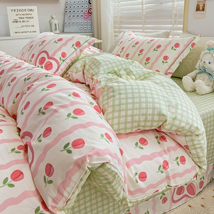 91家纺网 家纺一手货源 找家纺 乐童 2024网红直播爆款吊边＋一字绣工艺款四件套（七） 宁静