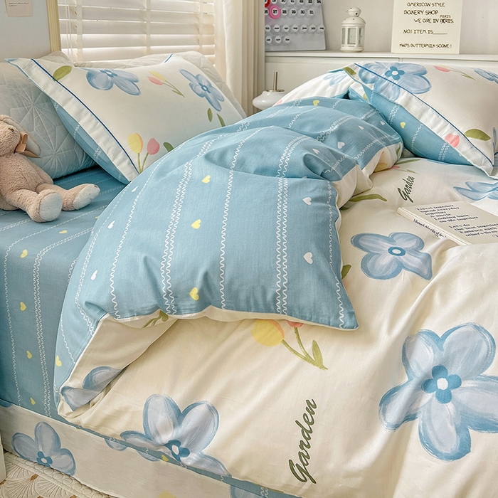 91家纺网 家纺一手货源 找家纺 乐童 2024网红直播爆款吊边＋一字绣工艺款四件套（七） 春熙